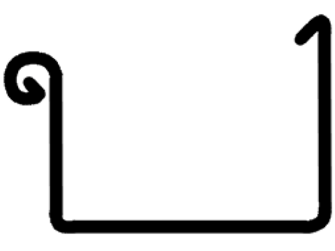 Külsőperemes szögletes ereszcsatorna kialakítás